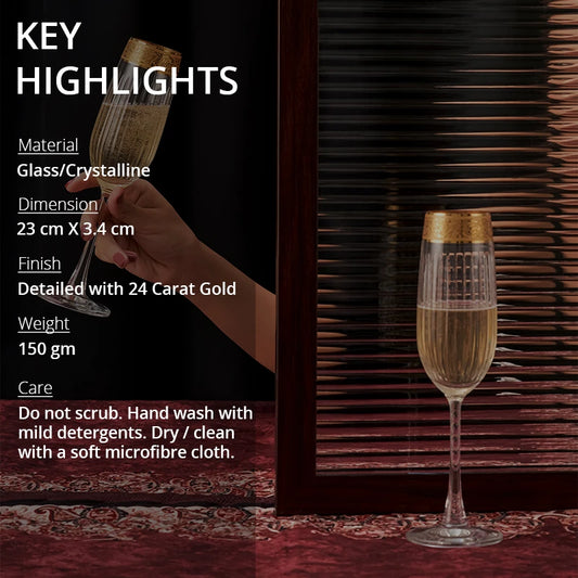 Key highlights of champagne glass
