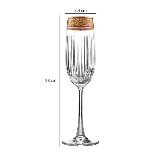 Dimension of Premium Flute Glass