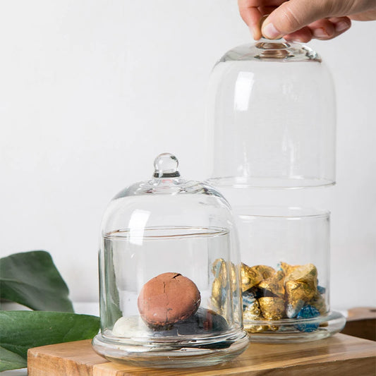 Glass Storage Jar with glass dome lid