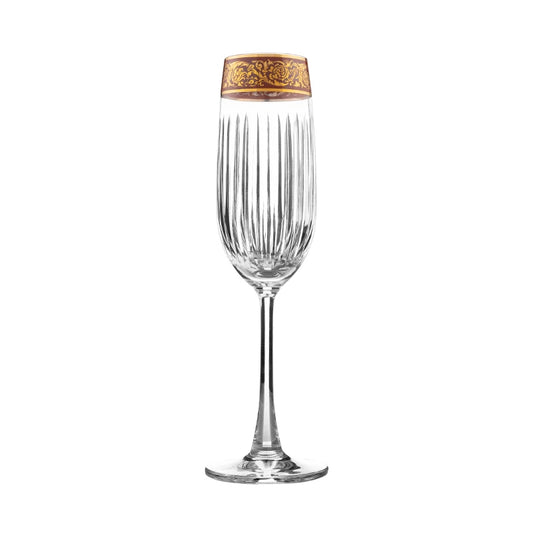 Champagne Flute Glass with intricated Design