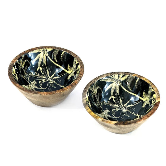 Golden Cheetah Wooden Salad Serving Bowl