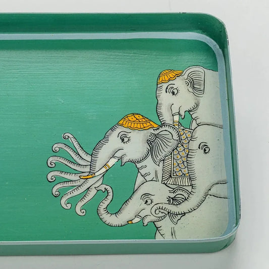 Metal Tray with Pattachitra Art Design