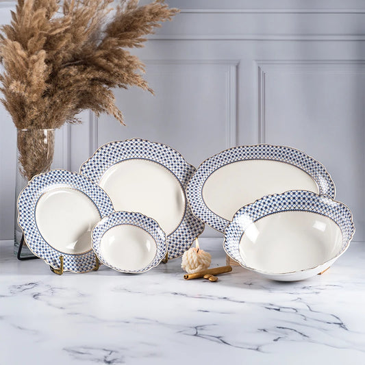 Luxury dinnerware with 24k gold detailing