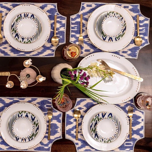 Luxe premium dinnerware on dining table