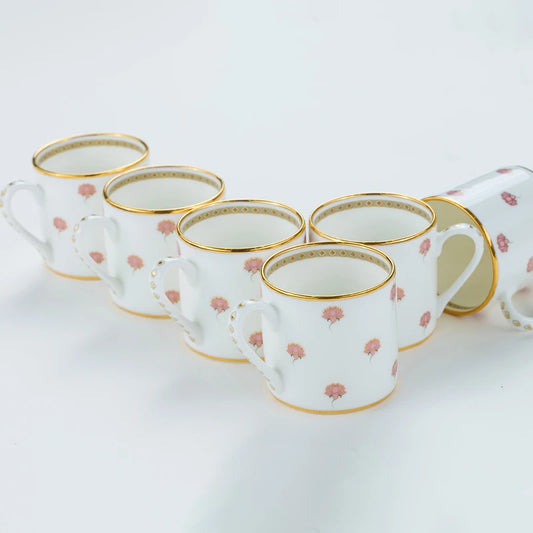 Fine bone china cups for tea and coffee