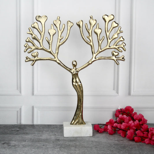 Branching Love Gold Decor Sculpture