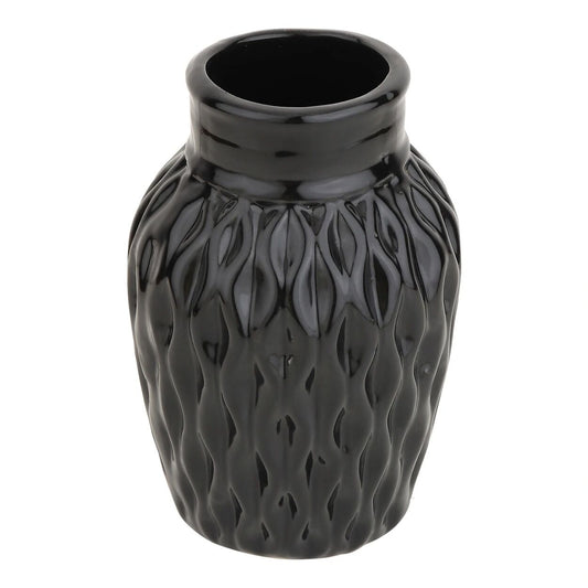 Black WaveCera Vase By De Maison Décor 80-088-16-3