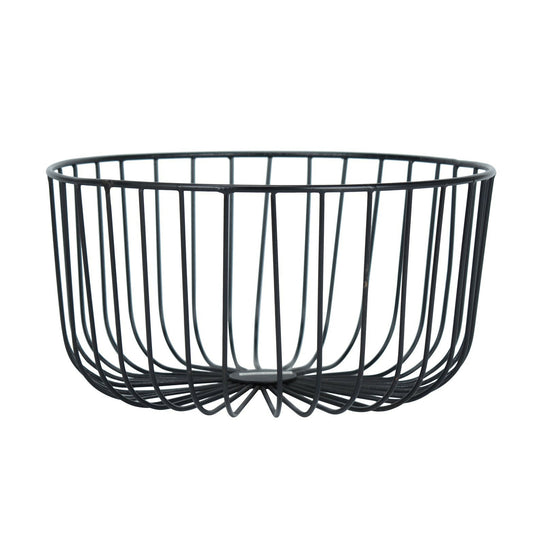 Minimalist Metal Wire Black Fruit Basket