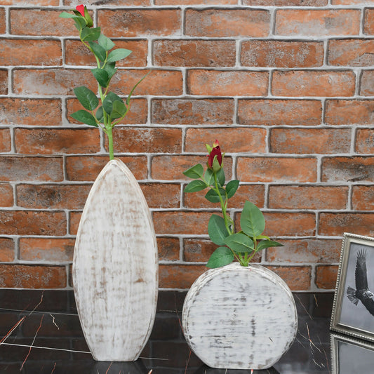 Maison Modern Ivory Wooden Bud Vase Set