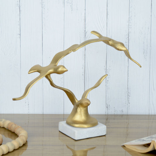 Maison Modern Winged Gold Birds Sculpture