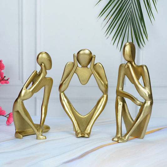 Maison Modern Gold Hollow Man Sculpture Set