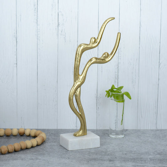 Maison Modern Wave Crest Dancing Gold Couple Decor Figurine