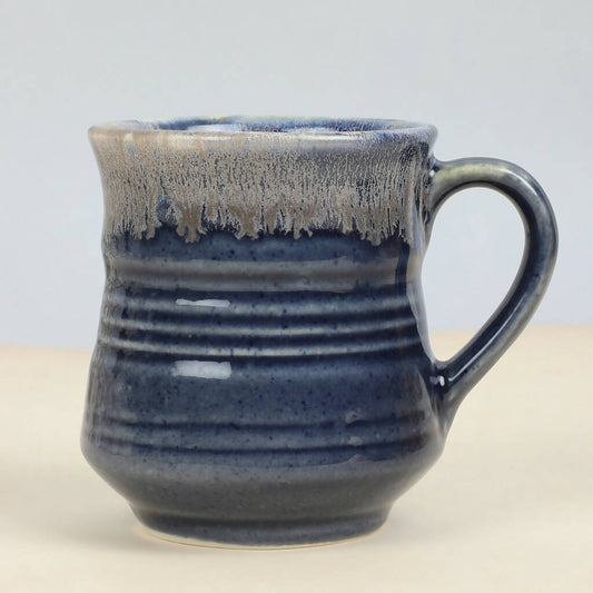 Set of 4 Denim Blue Kullhad Ceramic Mug (165 ml) (Dia- 2.75" x H- 4")