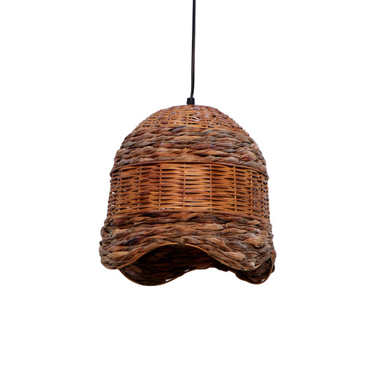 Tukani Pendant Hanging Lamp by Home Blitz | Natural Hanging Light | L29 x W29 x H28 Cm, Palm Leaves