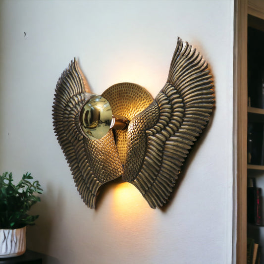Adler Wing Wall Hanging Decor by Home Blitz| Metal Wall Lamp | Wall Decor Piece