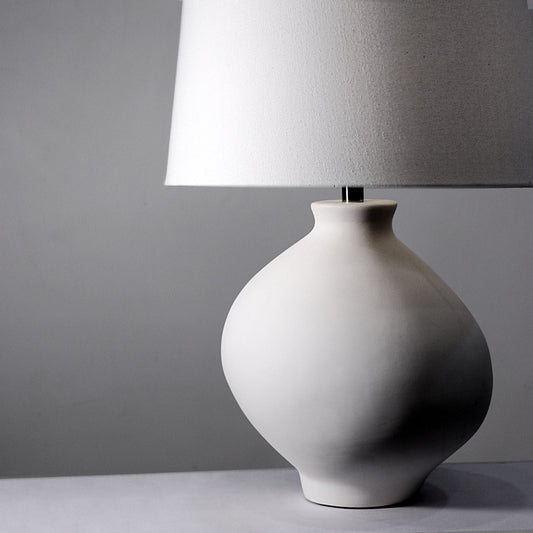 Table lamp with ceramic base