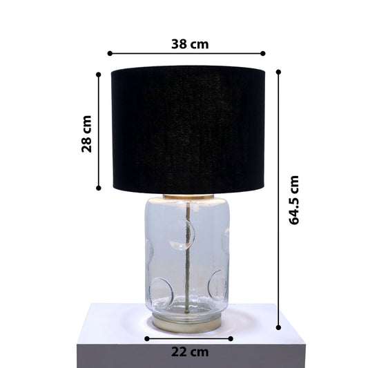 Dimension of Glanz glass table lamp