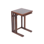 C shaped wooden table 