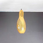 Gourd shell pendant lamp with dotted pattern