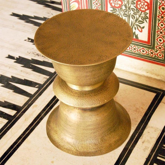 Kalash Stool | Hand Hammered Brass Stool | Antique Home Decor
