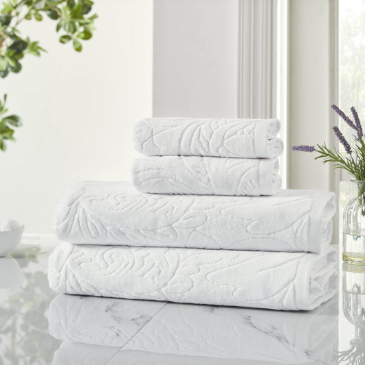 Accent white towels for gift