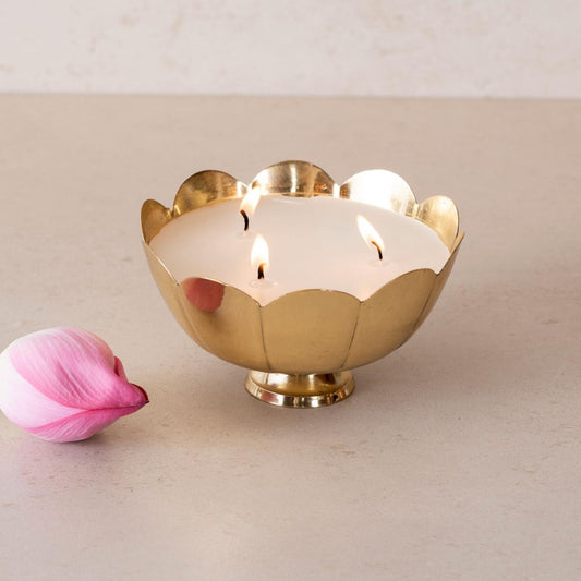 Luxury Scented Candle Urli | Brass Candle Urli Bowl