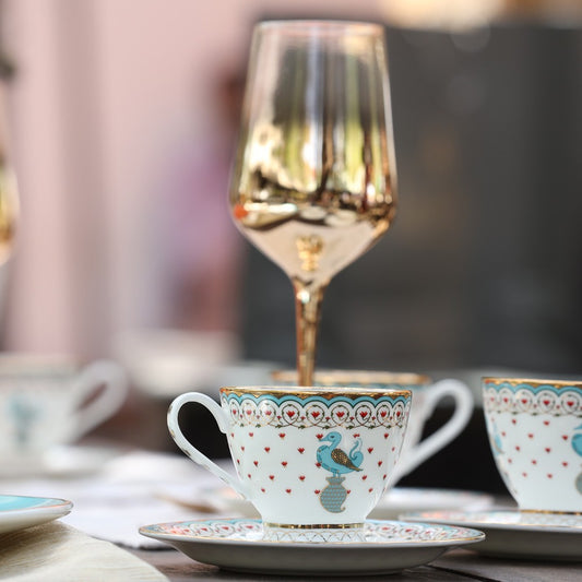 Premium Tea cup and Saucer Set of 2 | Dasara Tea Cup Set