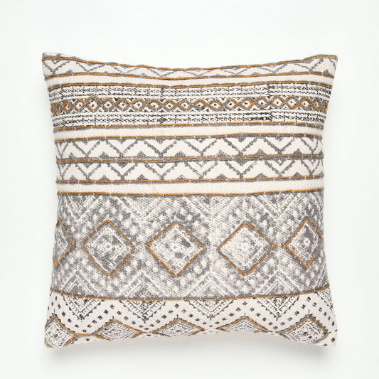 Yore Cotton Printed Cushion Cover with Embroidery