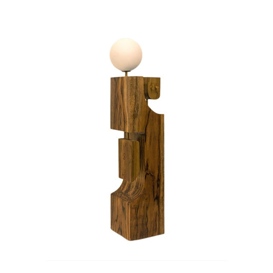 Viyog Globe Floor Lamp | Wooden Floor Lamps for Living Room