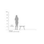 height comparsion of milano white marble table