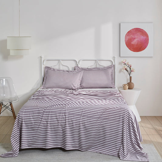 STRIPE PLAIN BEDSHEET - 400TC