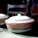 white serving bowl with lid