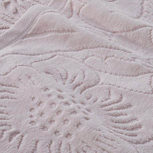 Close view of rose pink towel