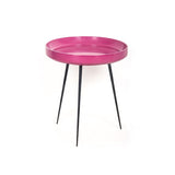 Wooden side table - pink