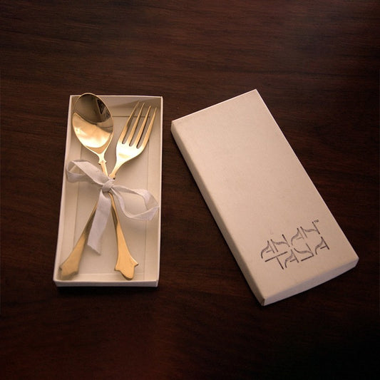 spoon and fork set in gift box