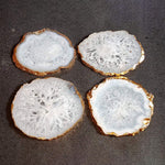 White Agate Coasters for Table