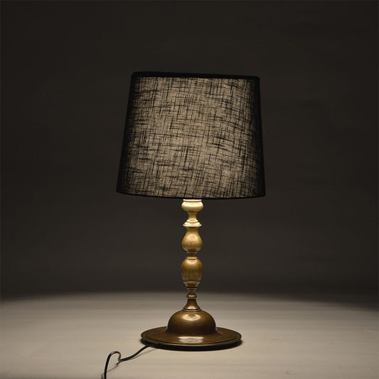 Bedside lamp with antique brass finish