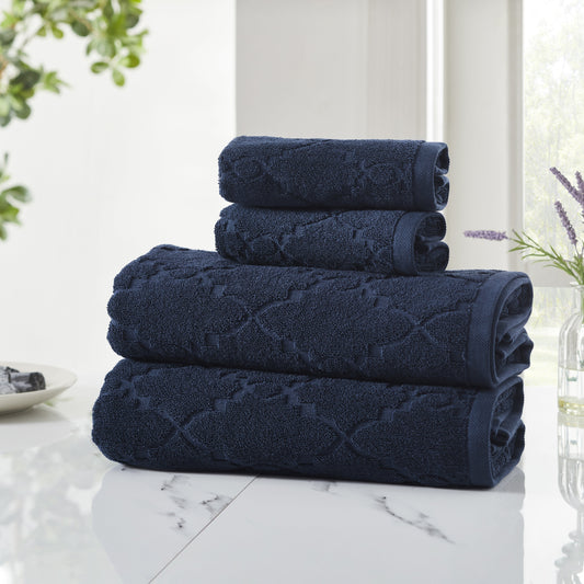 Indigo blue towel set of 