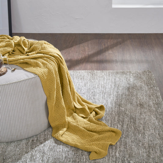 Ripe Throw Blanket | Yellow Sofa Throw | Cotton Blanket for Summer