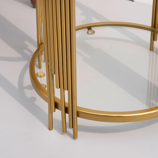 modern gold end table