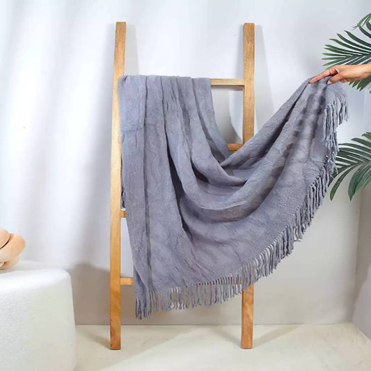 Knitted Throw Blanket for Sofa