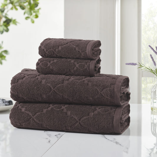 Form dark brown towel set