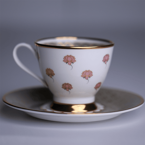 Pichwai Ceramic Tea Cup Saucer Set