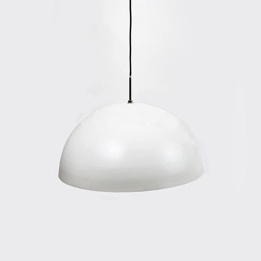 White dome pendant light