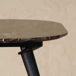 Black marble with wooden base table