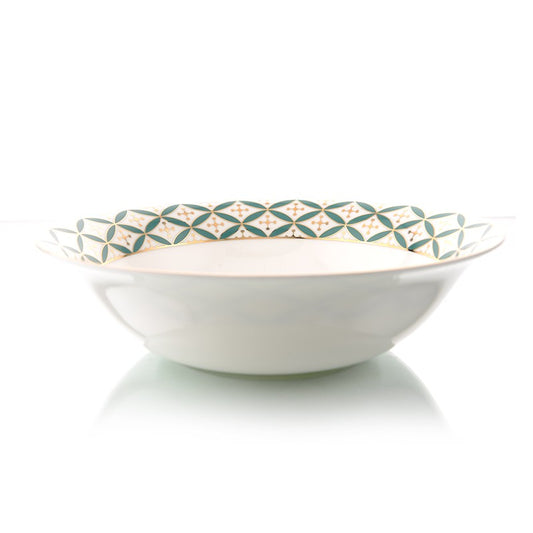 Round serving bowl