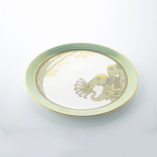 Airavata Dinner plate with 24k gold highlight