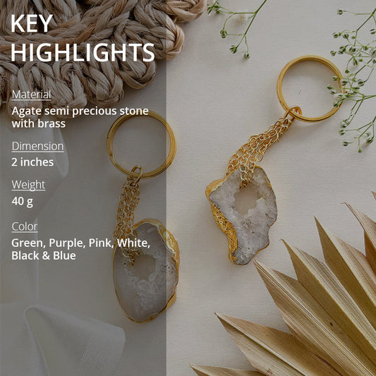 key highlights of agate key rings