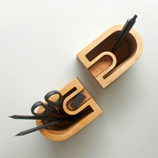 Wooden pen holder