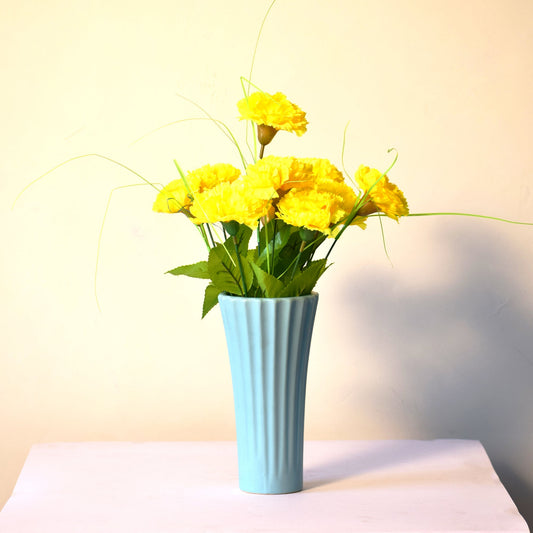 Longitude blue flower vase